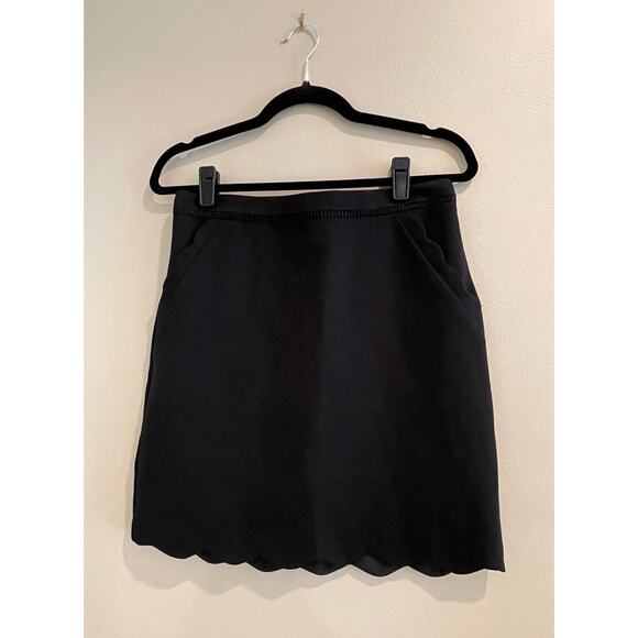 Skies Are Blue Scalloped Black Skirt Med M Petite NWT - Picture 1 of 6